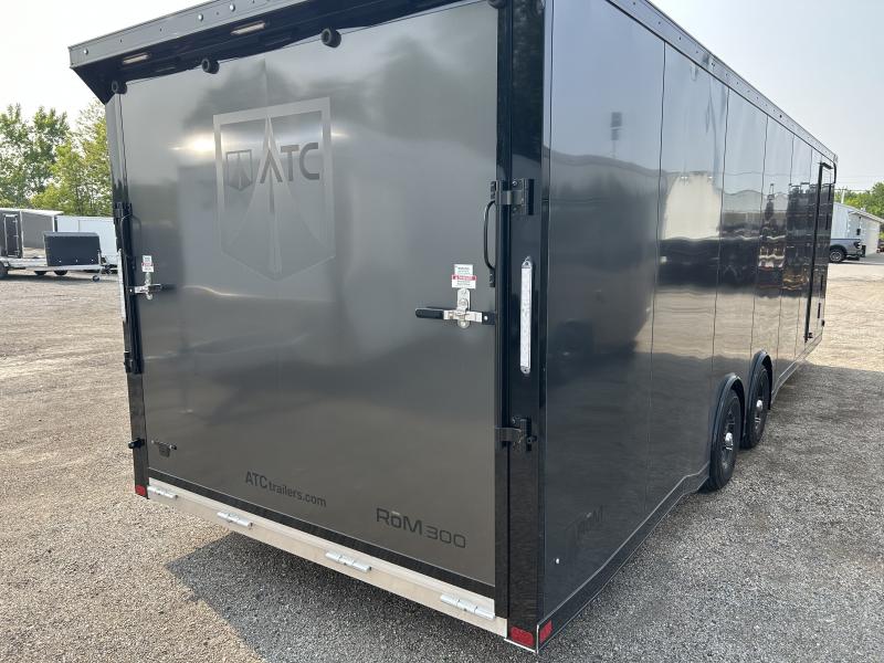 2023 ATC 28 FT ALUMINUM RACE CAR TRAILER WITH ESCAPE DOOR 9990 GVWR BLACK OUT PKG - Image 3