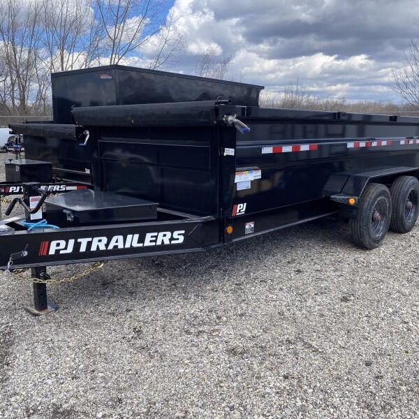 2025 PJ Trailers HD 7 X 16 FT HIGH SIDE DUMP TRAILER 20K GVWR TARP KIT RAMP KIT