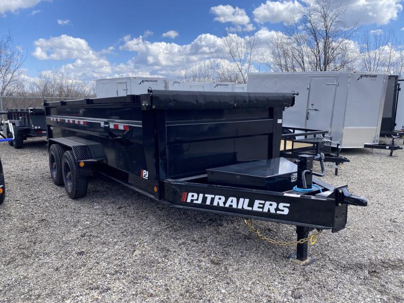 2025 PJ Trailers HD 7 X 16 FT HIGH SIDE DUMP TRAILER 20K GVWR TARP KIT RAMP KIT - Image 6