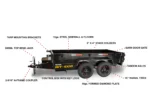 5x10 Hydraulic Dump Trailer Powder Coated with 16" Sides 7K GVWR - Image 3