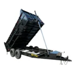 7x14 Telescopic Dump Trailer with 3ft Sides (2) 7K Axles - Image 2