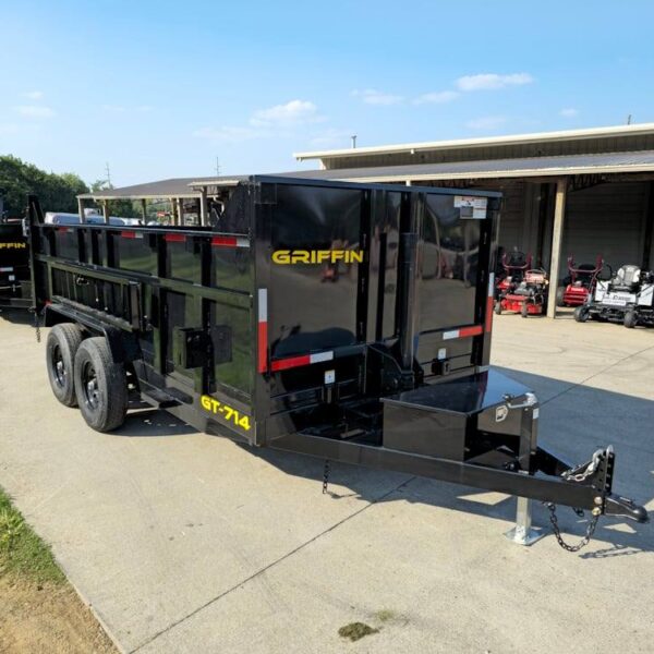 7x14 Telescopic Dump Trailer with 3ft Sides (2) 7K Axles